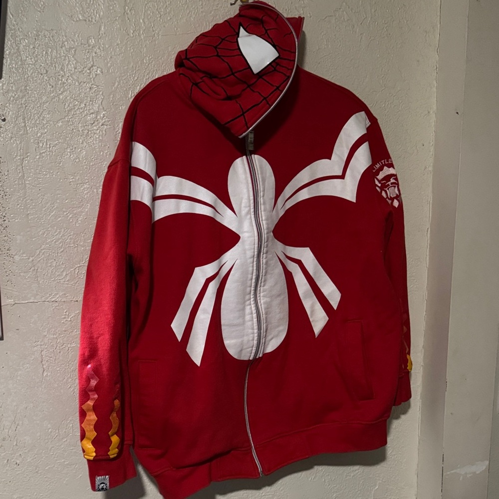 Spider Man Creating Limitless Heights Zip-Up Sweater